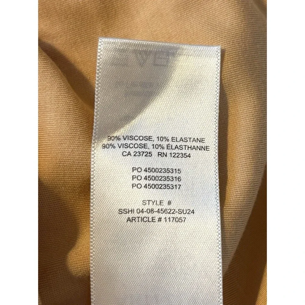 WILFRED Aritzia Goodlux Bloomsbury Mini Dress Small Ruffle Apricot Peach Summer - Picture 7 of 9